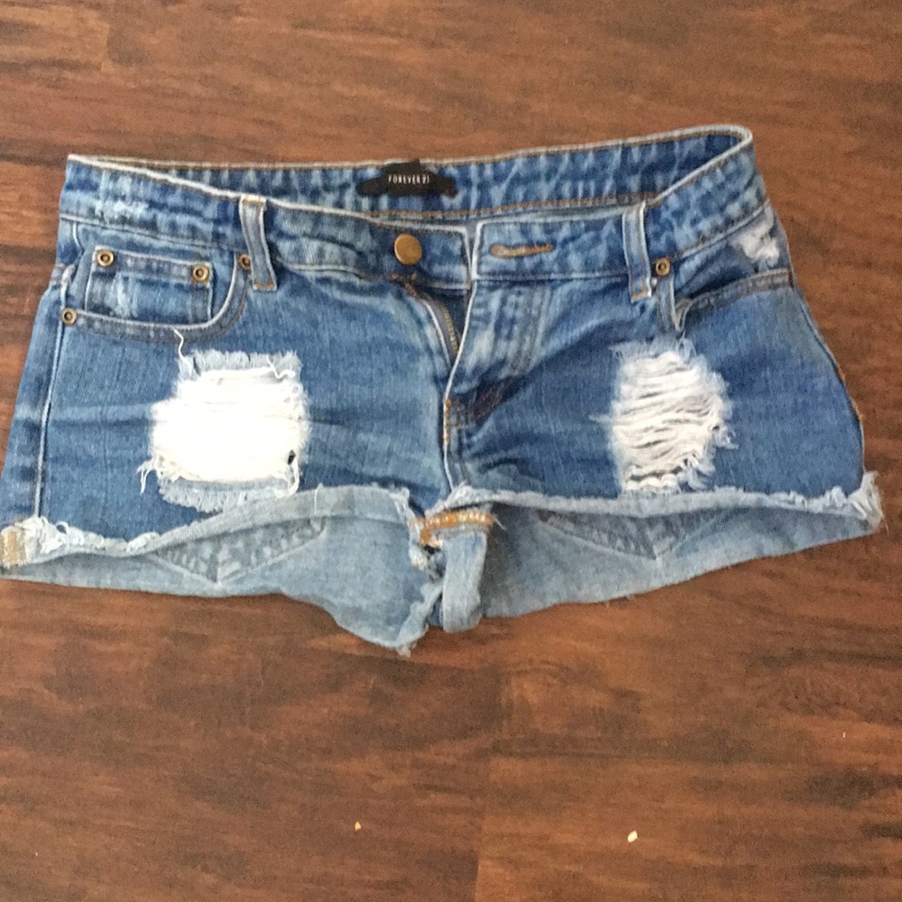 Blue jean shorts